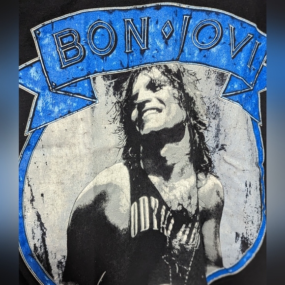 Vintage 80's BON JOVI ROCK Concert T Shirt Size Extra Large SSI Tag XL - Picture 4 of 8